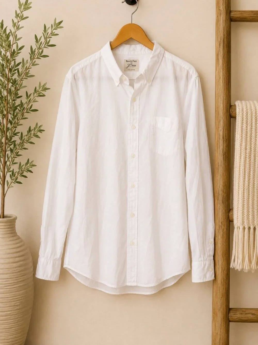 J.Crew Men’s Slim Fit White Button Down Shirt XL Cotton BJ742 NWOT